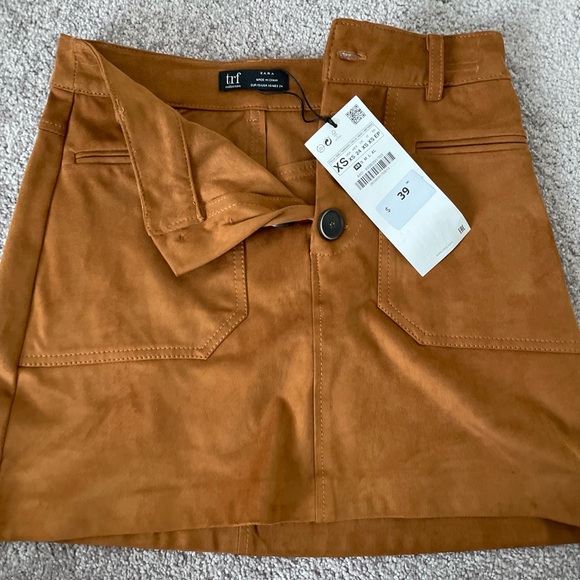 Zara brand new with tags brown mini skirt - Picture 3 of 3
